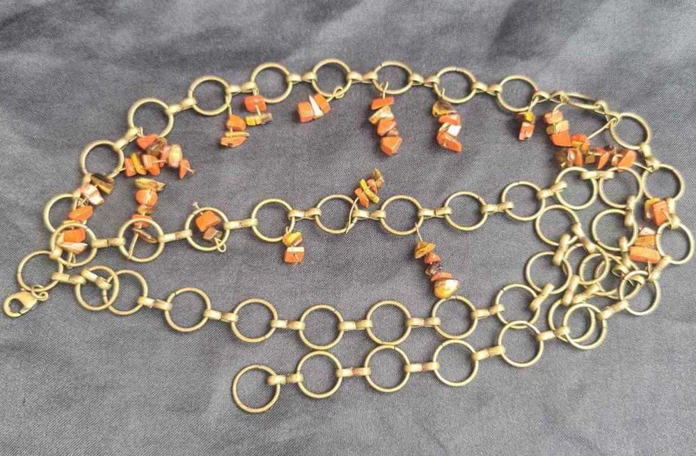 Пояс ремінь ремень бронза позолота вінтаж маркування хенд мейд