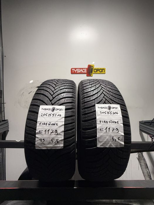 2x Firestone Winterhawk 4 205/55 R16 zimowe 5.5mm DOT 3923