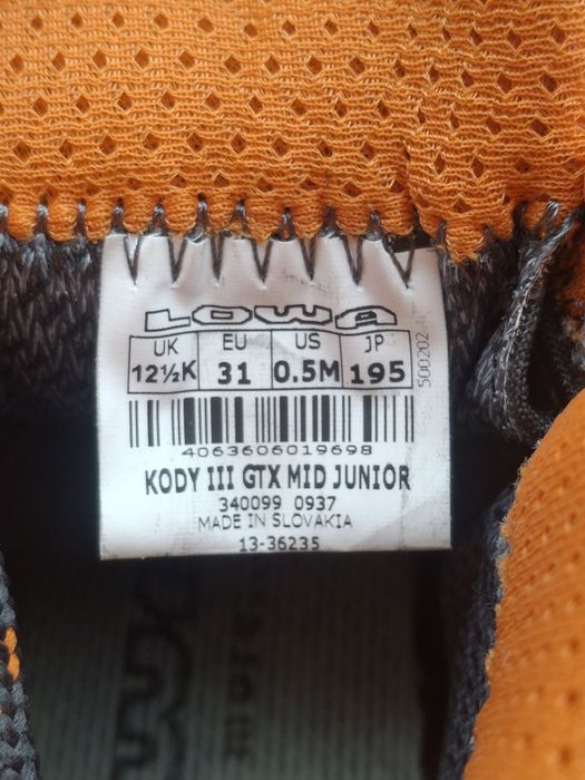 Черевики Lowa Kodi III GTX MID Junior Нові 31р.