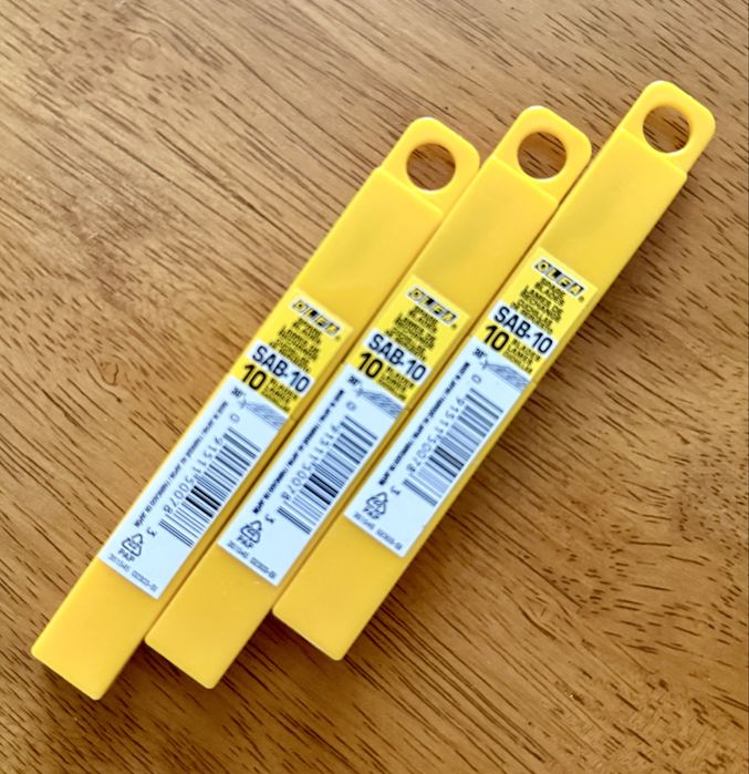 Сегментні леза 9 мм Olfa SAB-10, Японія, 3 уп.х10 шт. Оригінал!