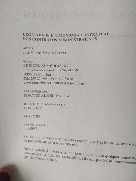 Legalidade e autonomia contratual nos contratos administrativos