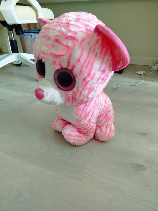 Peluche 40 cm altura tigre rosa
