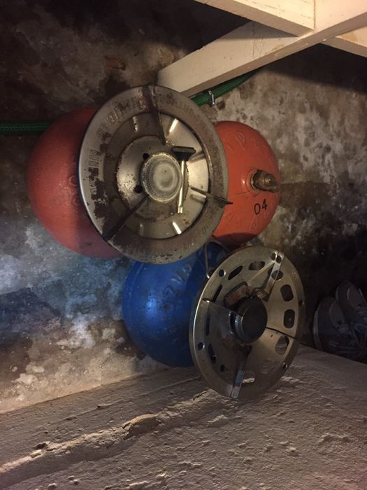 Fogão e botijas a gás