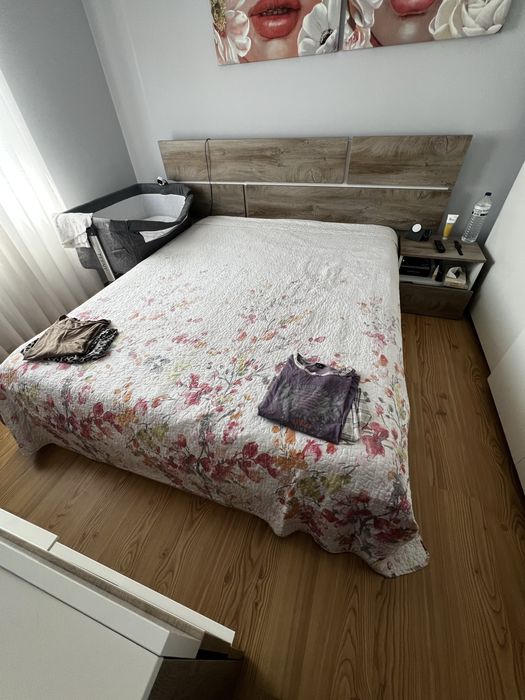 Quarto carvalho e branco conforama