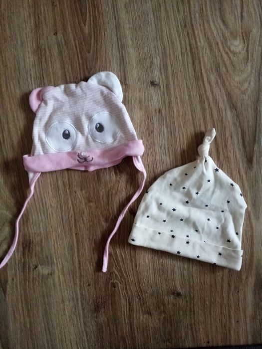 Czapki czapeczki dla dziewczynki przejściowe wiosna jesień 62-74