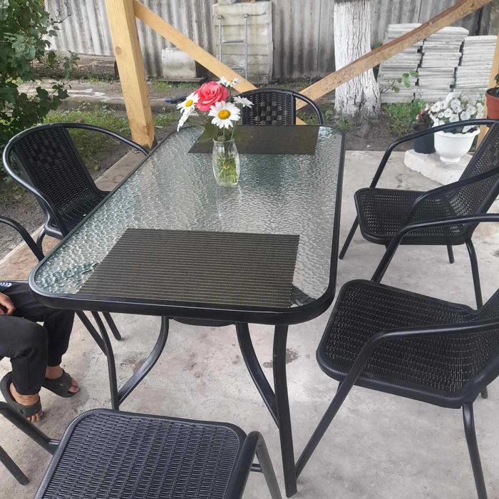 Комплект мебели садовой стол + стулья для террасы, кафе, балкона