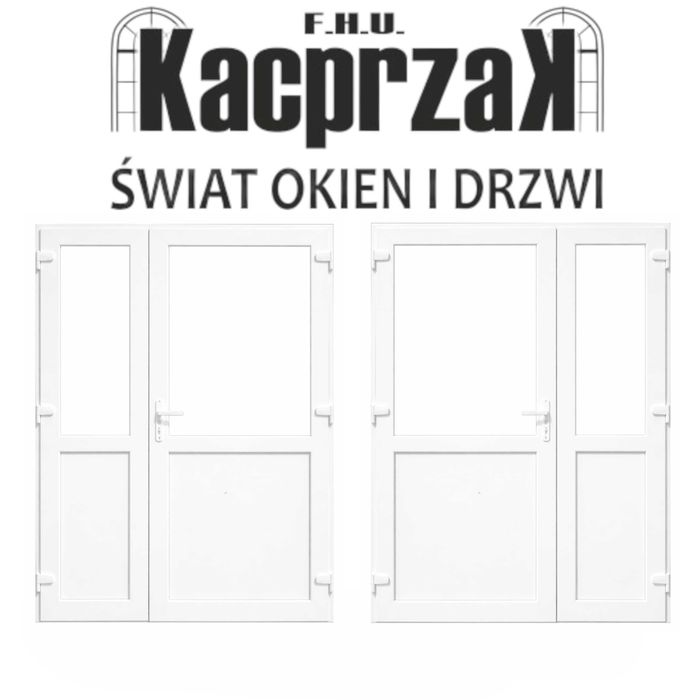 DRZWI Kacprzak 125x210 Drzwi ZEWNĘTRZNE PCV Białe Prawe Lider OLX