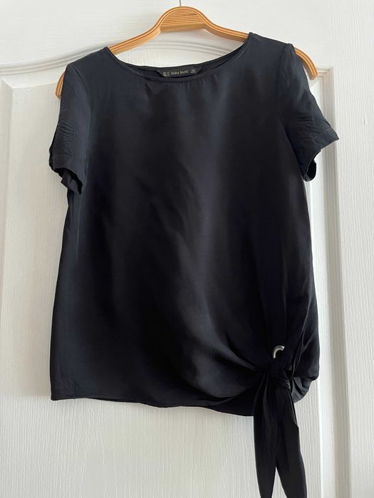 Bluzka - Zara Basic - XS - czarna