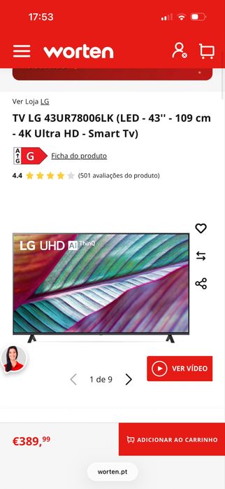 LGUR78006LK 4k UHD para arranjo
