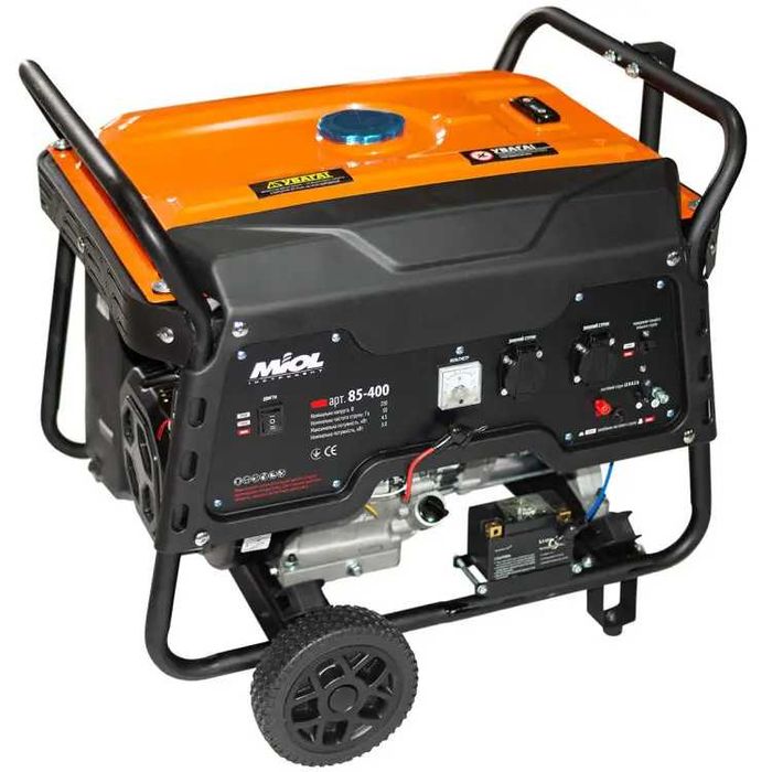 НОВИЙ Генератор MIOL бензиновий/газовий 4,5/5 кВт 85-400! ЕЛ. СТАРТЕР!