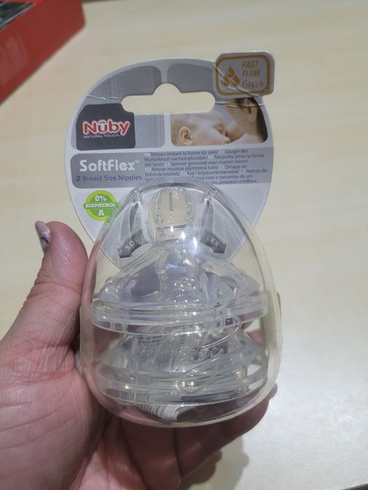 Smoczki do butelki 6m+ Nuby 2szt