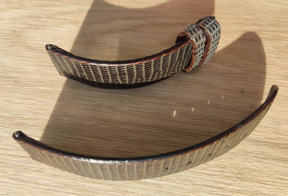 Ремінець для годинника з шкіри ігуани 22мм.