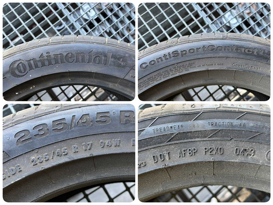 2X Opony Letnie 235/45R17 94W Continental ContiSportContact 5 5.8MM