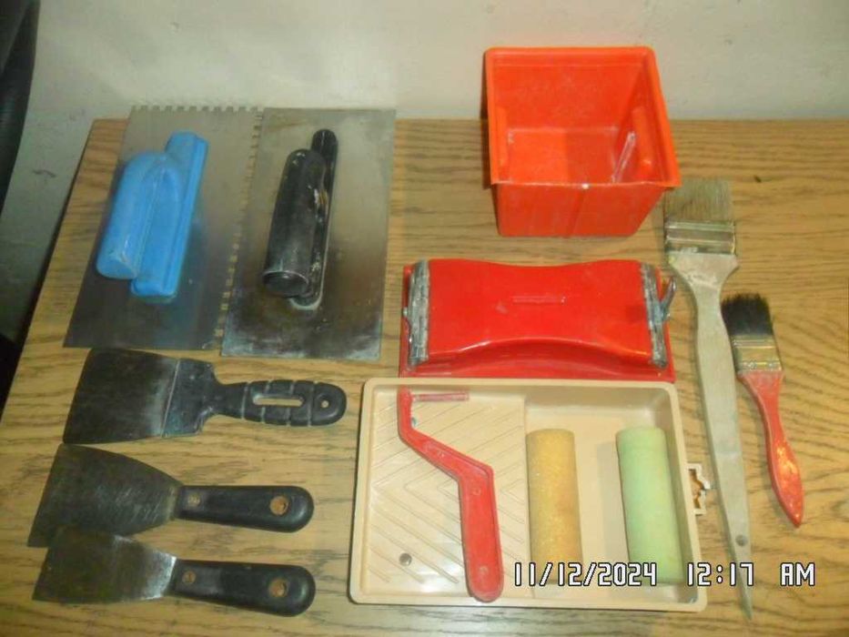 Zestaw do malowania i szpachlowania: kuweta, wałek, paca... Używane