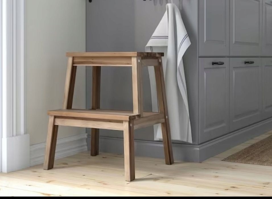 Bekvam akacja stołek ikea outlet