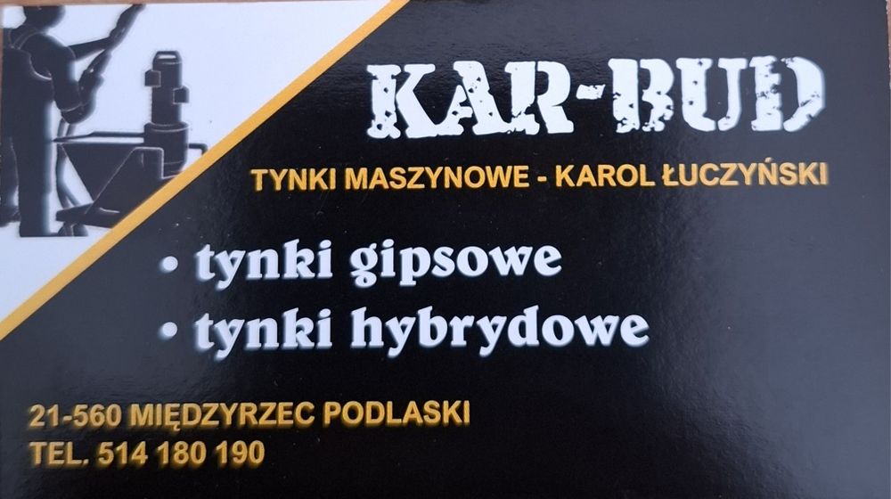 Tynki maszynowe, tynki gipsowe, tynki hybdrydowe