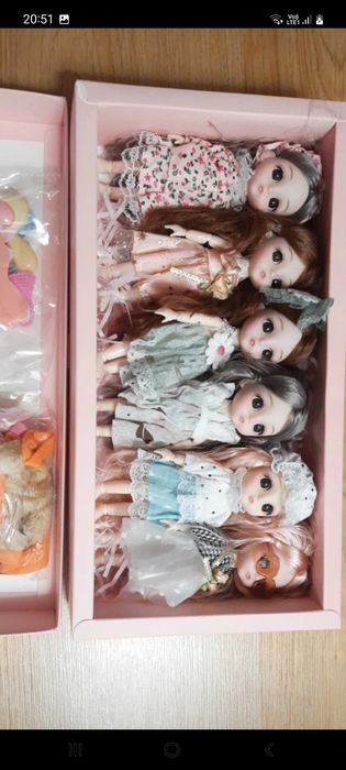 Zestaw 6 laleczek ruchome stawy