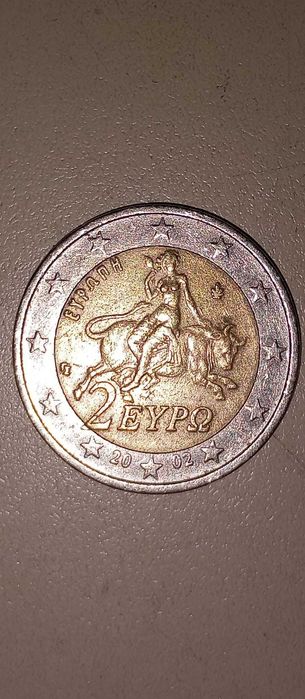 Moeda de 2 euros Grécia e Moeda Jogos Olímpicos 2004