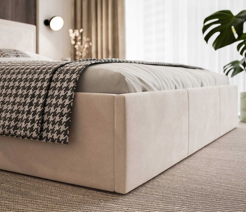 Łóżko tapicerowane SENVI z pojemnikiem i stelażem 120/140/160/180x200