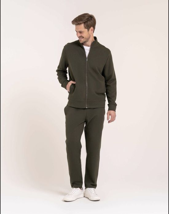 Zestaw ubrań Męska bluza rozpinana khaki XL