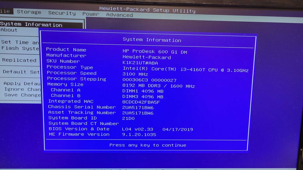 Компьютер HP ProDesk 600 G1 Core i3 4160T m.2 NVMe 8Gb DDR3 VGA DP
