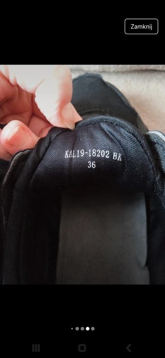 Buty damskie czarne sportowe rozmiar 36