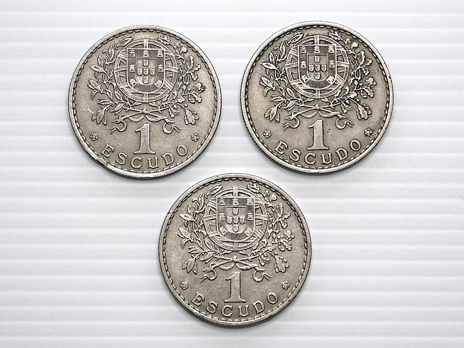 Lote de 3 Moedas 1 Escudo 1964