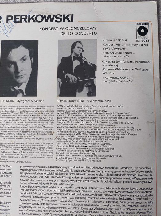 Płyta winylowa Piotr Perkowski z dedykacją