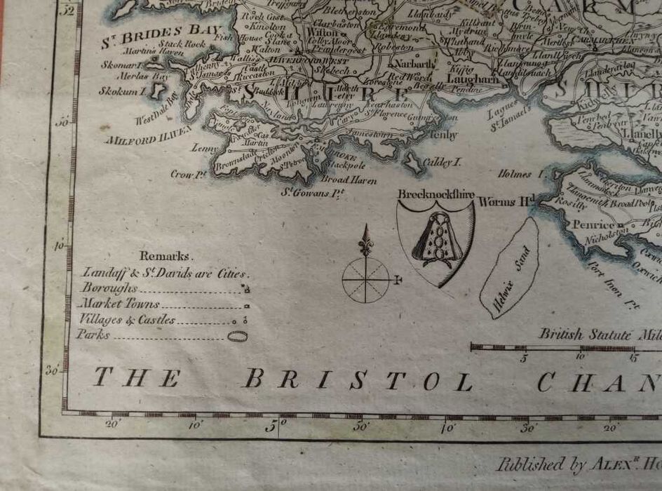 Mapa Antigo Bristol Channel