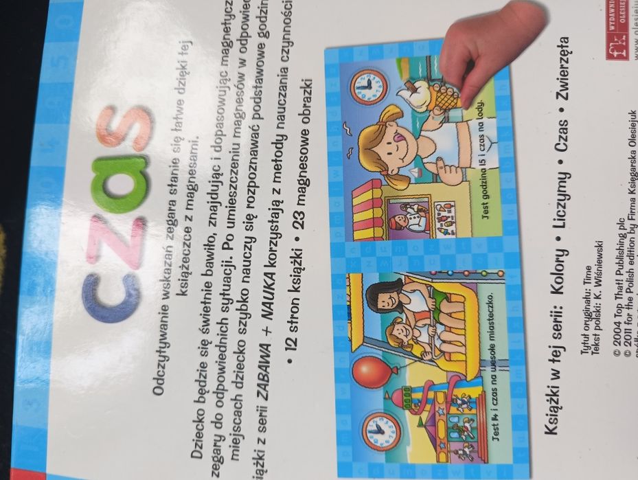 Książka magnetyczna nauka Czasu i zegara