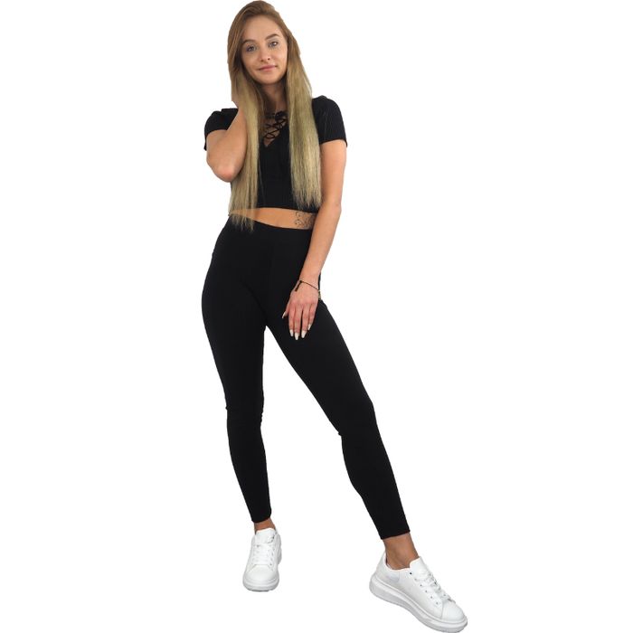 Legginsy damskie 1szt. xy 7234 czarny l/xl