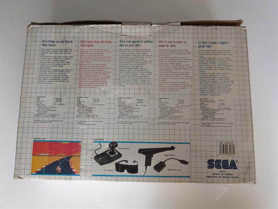 Consola Sega Master System 1 c/caixa (modelo RGB)
