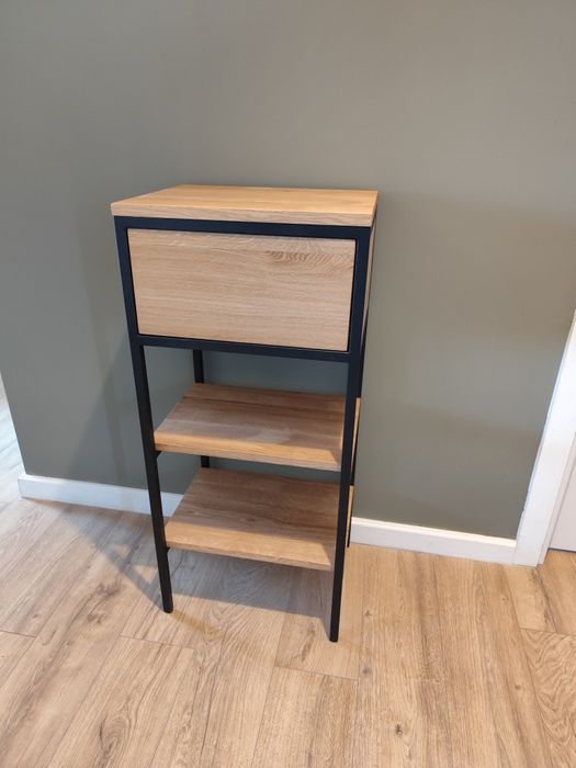 Regał loft, dębowy, słupek loft,  lite drewno industrial