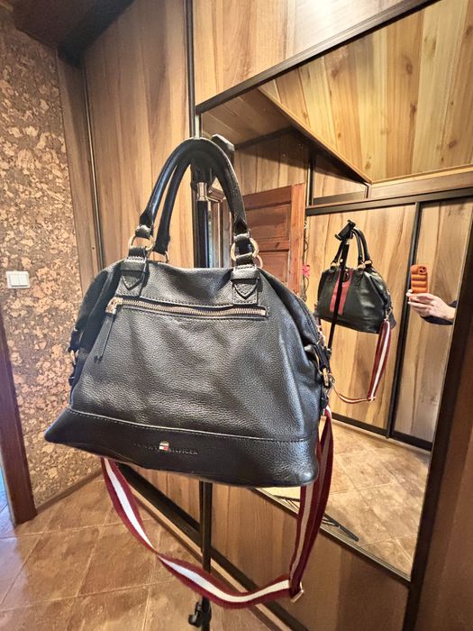 Tommy Hilfiger torebka ze skóry naturalnej