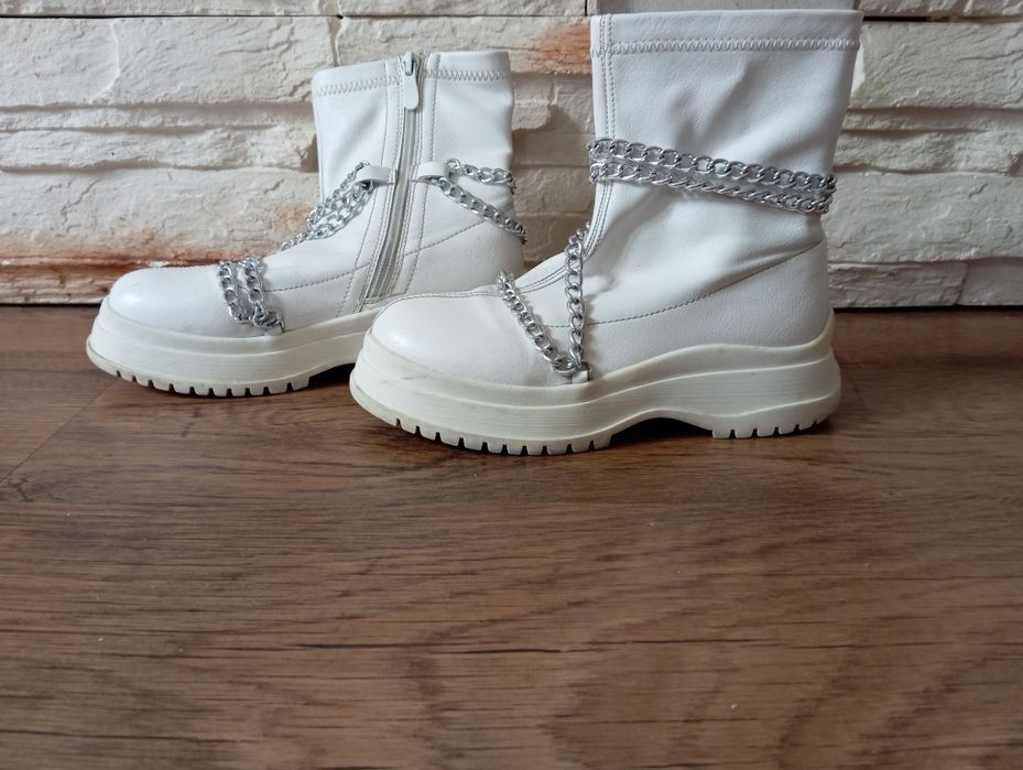 Wiosenne botki Dee Zee RoXie białe r.35   Ż.P.P.