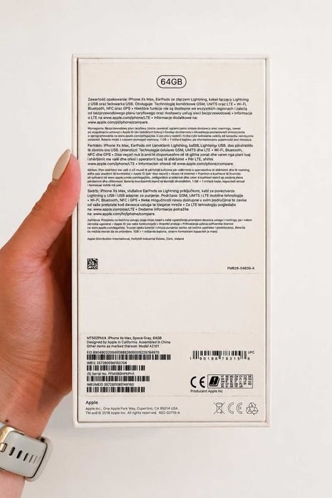 iPhone XS Max 64 GB Space Gray | Oryginalne pudełko | nowe słuchawki