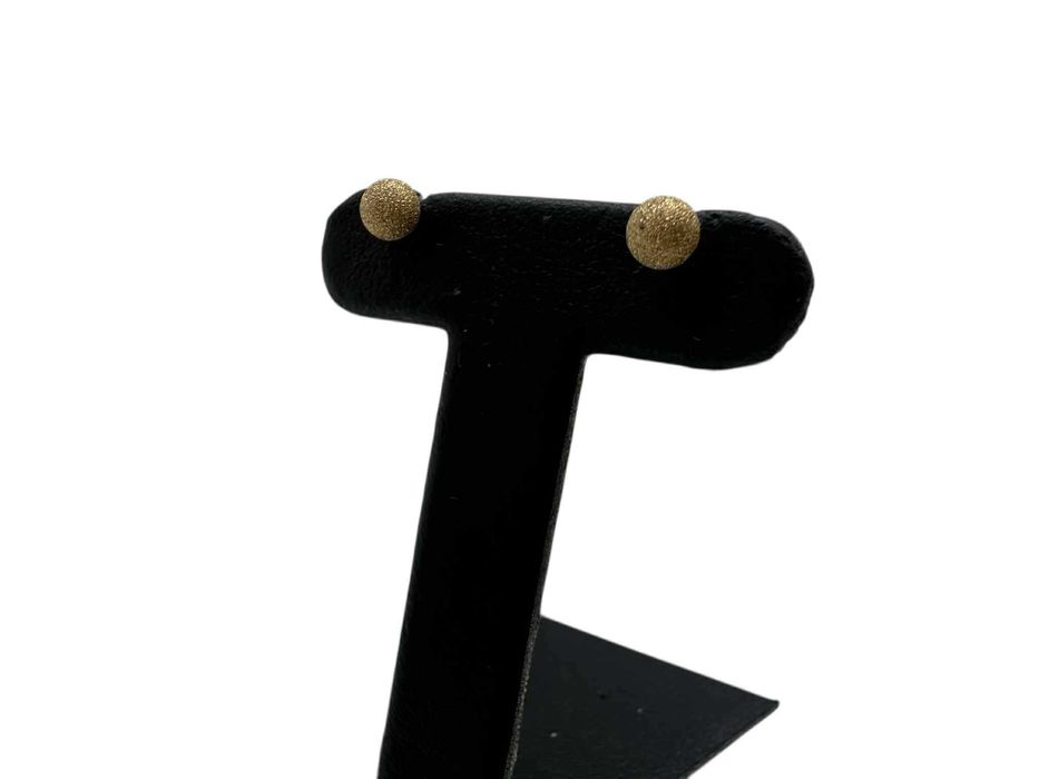 delikatne złote kolczyki kulki 585 0,88g