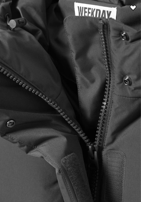 Пуховик weekday сірий