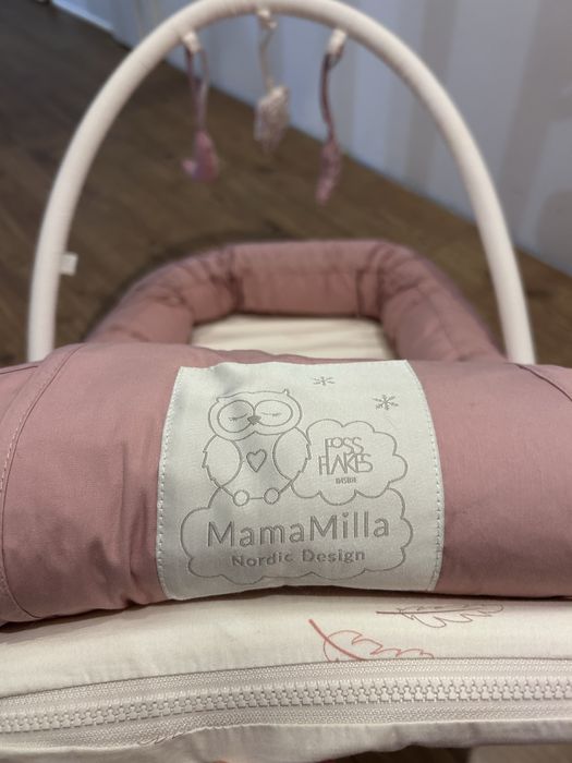 Kokon Babynest Dusty Dark Rose + pałąk | Premium | Jak nowy