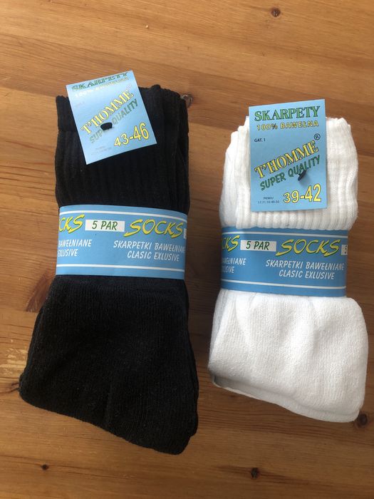 Sakrpety frotte - biale , czarne