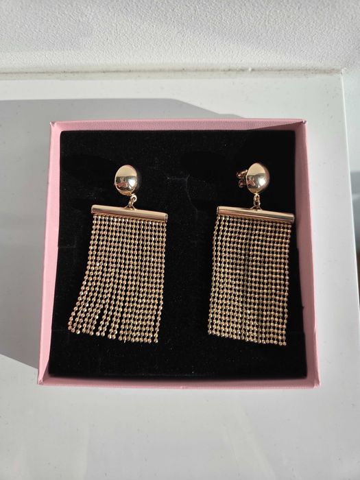 Wiszące kolczyki w kolorze złotym