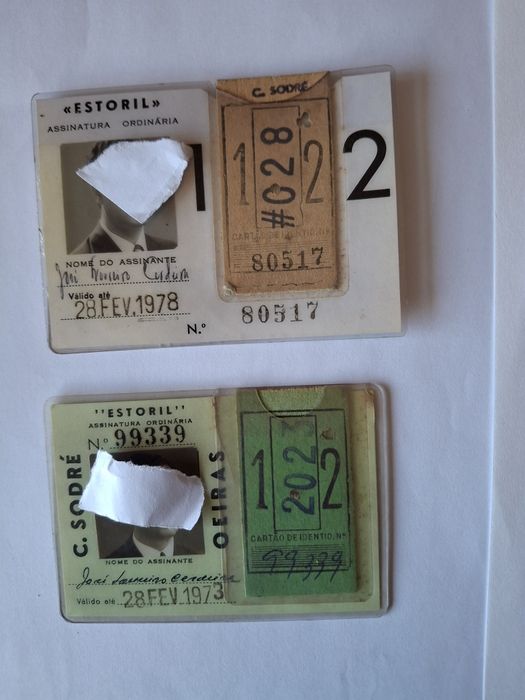 Passes antigos cp estoril