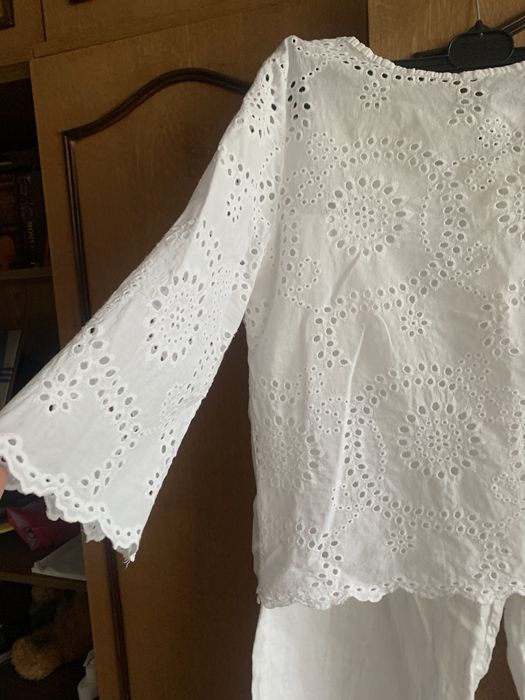 Льяні штани блуза з провою