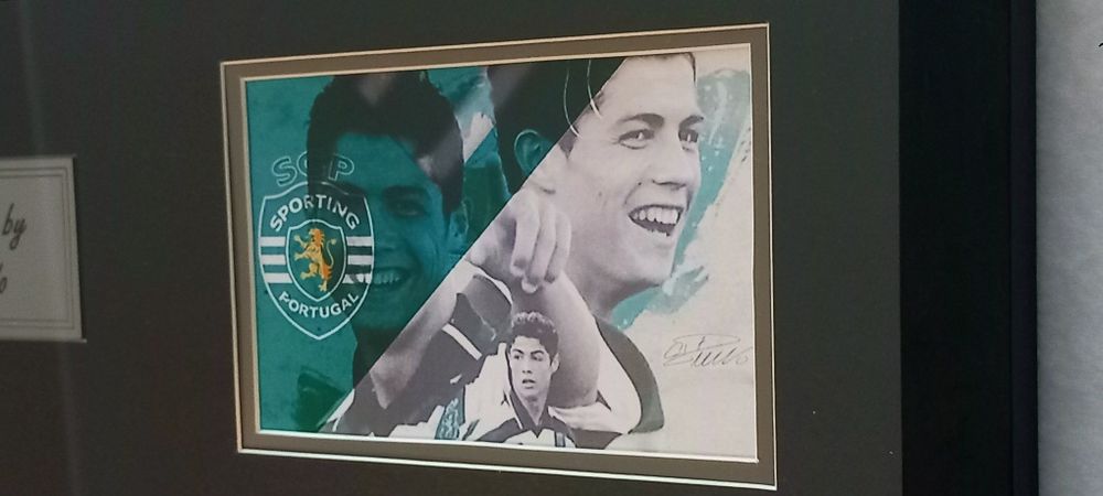 Camisola emoldurada autografada CR7 Debut