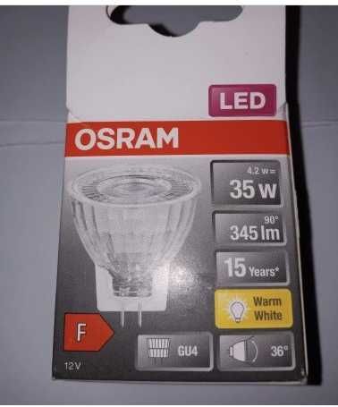 Żarówka LED Osram GU4, 4.2W 345lm 2700K biała ciepła