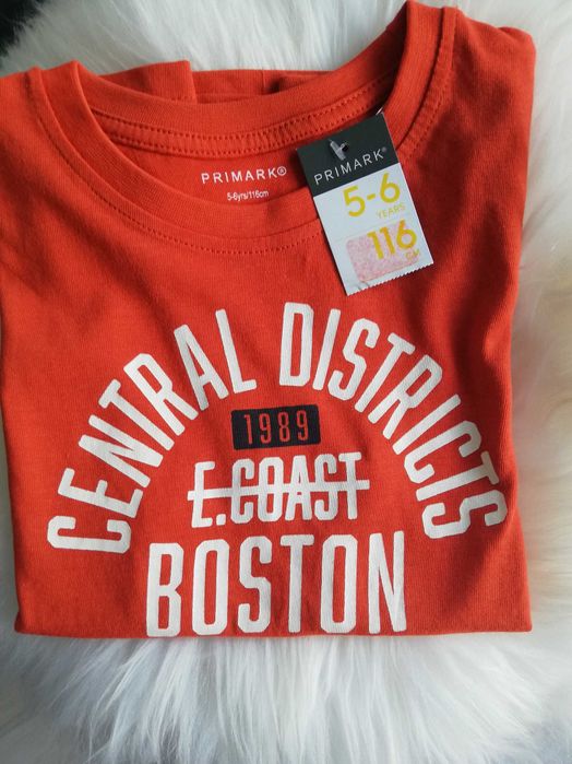 T-shirt laranja estampado - c/ etiqueta