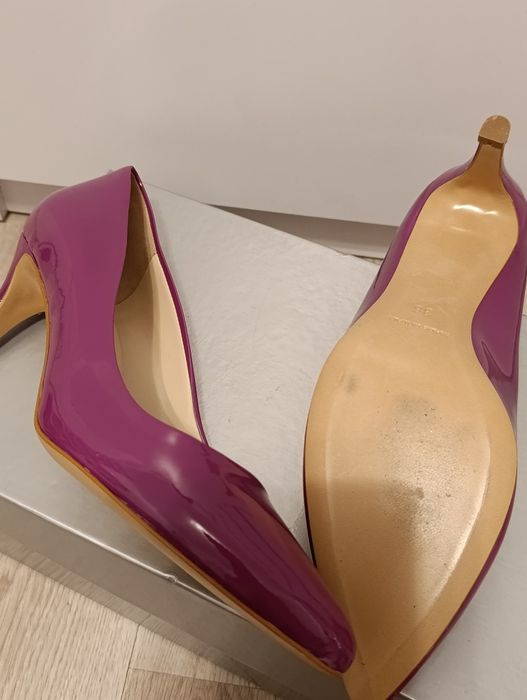 Hego's Milano piękne lakierowane czółenka, fiolet rozm. 38 NOWE