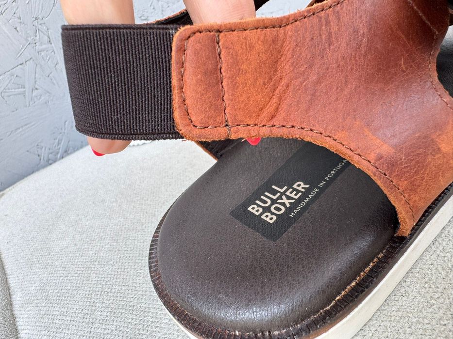 Nowe sandały męskie BULL BOXER brązowe skórzane 40