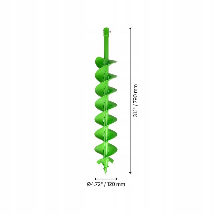 Świder ziemny VEVOR 790X120 mm do wiertarki Z adapterem