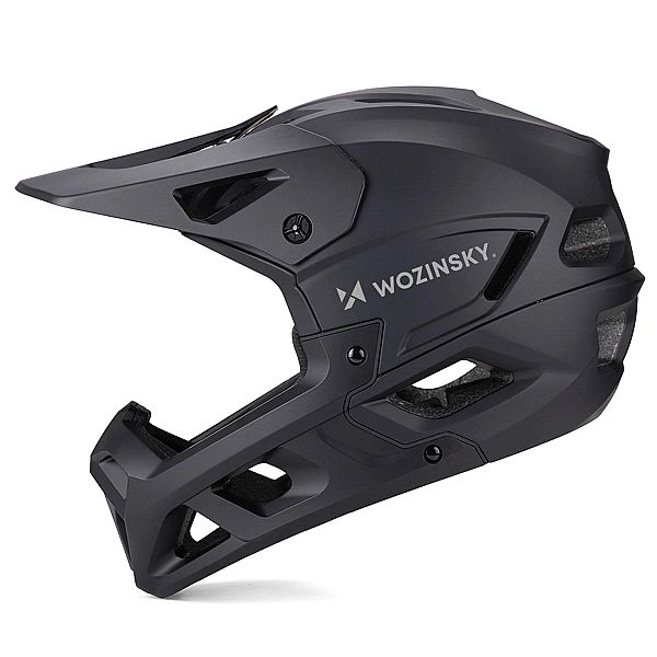 Kask rowerowy fullface Wozinsky z osłoną szczęki M - czarny